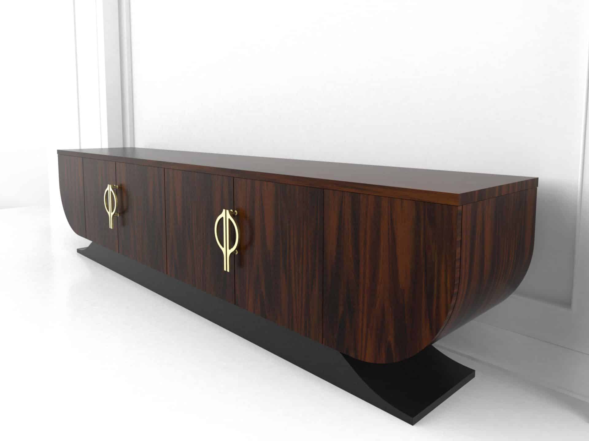 art deco szafka rtv model 01 orzech matowa 200 cm