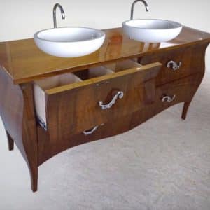 komoda drewniana pod dwie umywalki