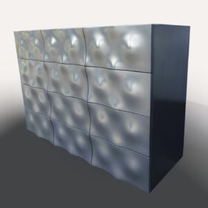Metalowa loftowa komoda front 3d