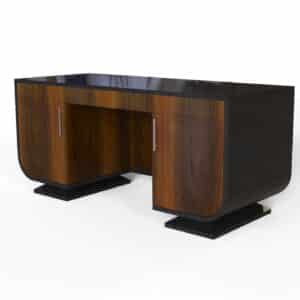 biurko gabinetowe orzechowe w stylu art deco 2