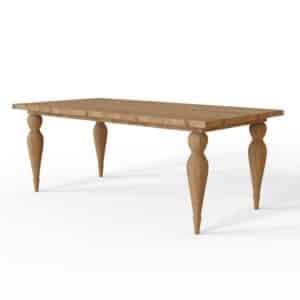debowy stol lite drewno nogi toczone