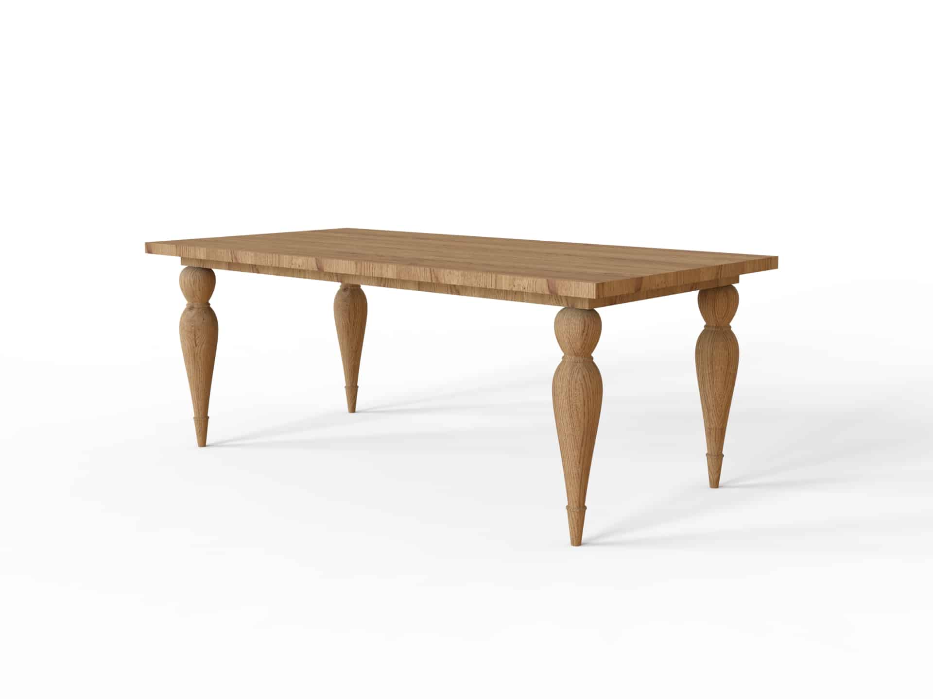 debowy stol lite drewno nogi toczone