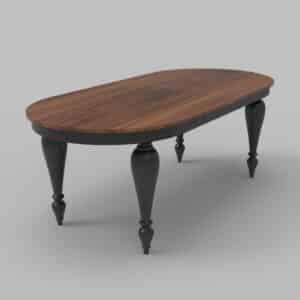 stol owalny nogi toczone stylowy klasyczny drewno