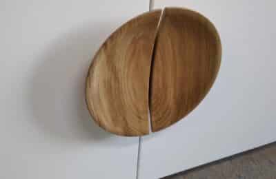 uchwyt meblowy debowy okragly 16cm talerz