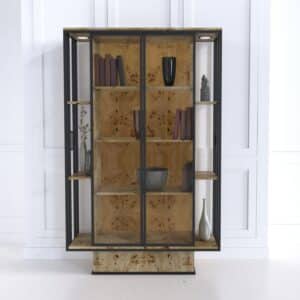 witryna art deco nova nowoczesna metal szklo drewno 3