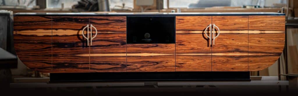 art deco szafka rtv palisander piekny wyjatkowy
