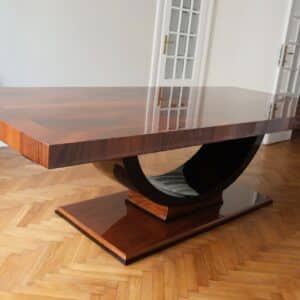 stol gabinetowy art deco U 3 orzech wysoki polysk 4