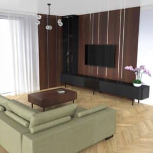 zabudowa sciany rtv w salonie 2