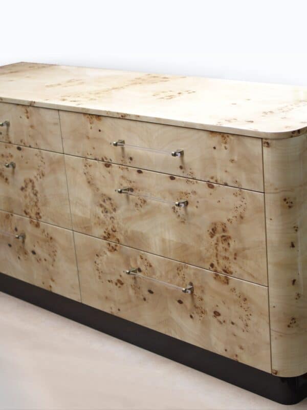 komoda duza art deco czeczota topoli polysk nowoczesna