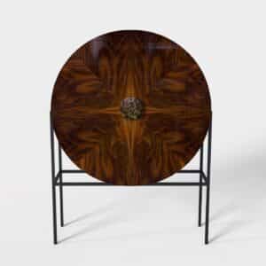 Barek circle 2 okragly drewniany metalowy stelaz nowoczesny