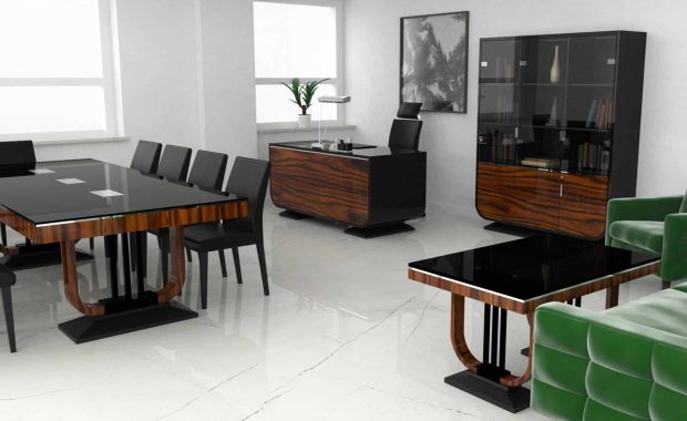 Komplet mebli do gabinetu w stylu Art Deco